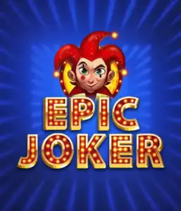 Step into the colorful world of the Epic Joker game by Relax Gaming, highlighting a playful joker with a bright red hairstyle against a dazzling blue background. This graphic captures the light-hearted spirit of classic slots, great for fans of classic casino aesthetics, offering a captivating adventure.