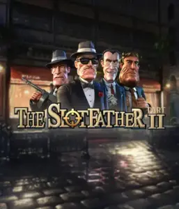 Step into the underworld world of The Slotfather Part II game by Betsoft, highlighting four iconic mafia characters in front of a moody urban backdrop. This graphic portrays the intense theme of the mobster lifestyle with its vivid character design and suspenseful setting. Ideal for fans of crime dramas, offering a captivating adventure. 